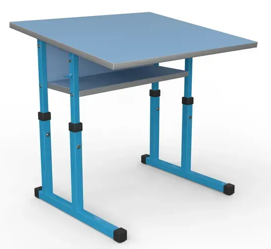 Стіл учнівський №4-6/600х500 прямі кути з нахилом без полиці МФ Вересень